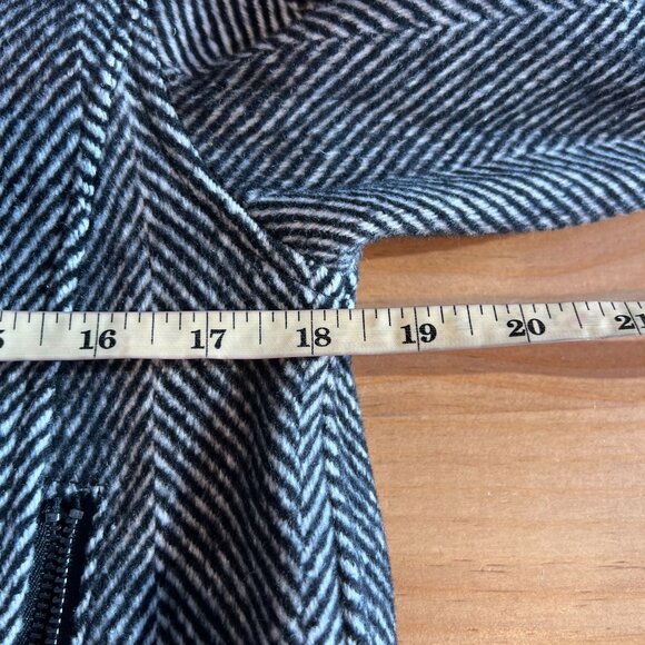 Splendid TIA Herringbone Crop Biker Jacket XTRA-SMALL XS in Black White Colorway - Picture 12 of 13